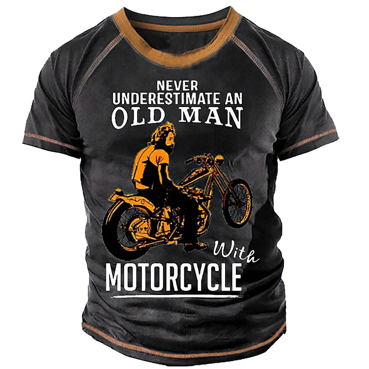 “Never Underestimate an Old Man” Motorcycle T-Shirt 