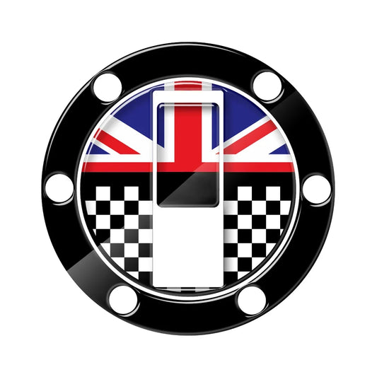3D Motorcycle Sticker UK Flag  