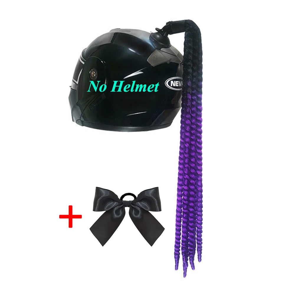 Punk Motorcycle Helmet Braids 