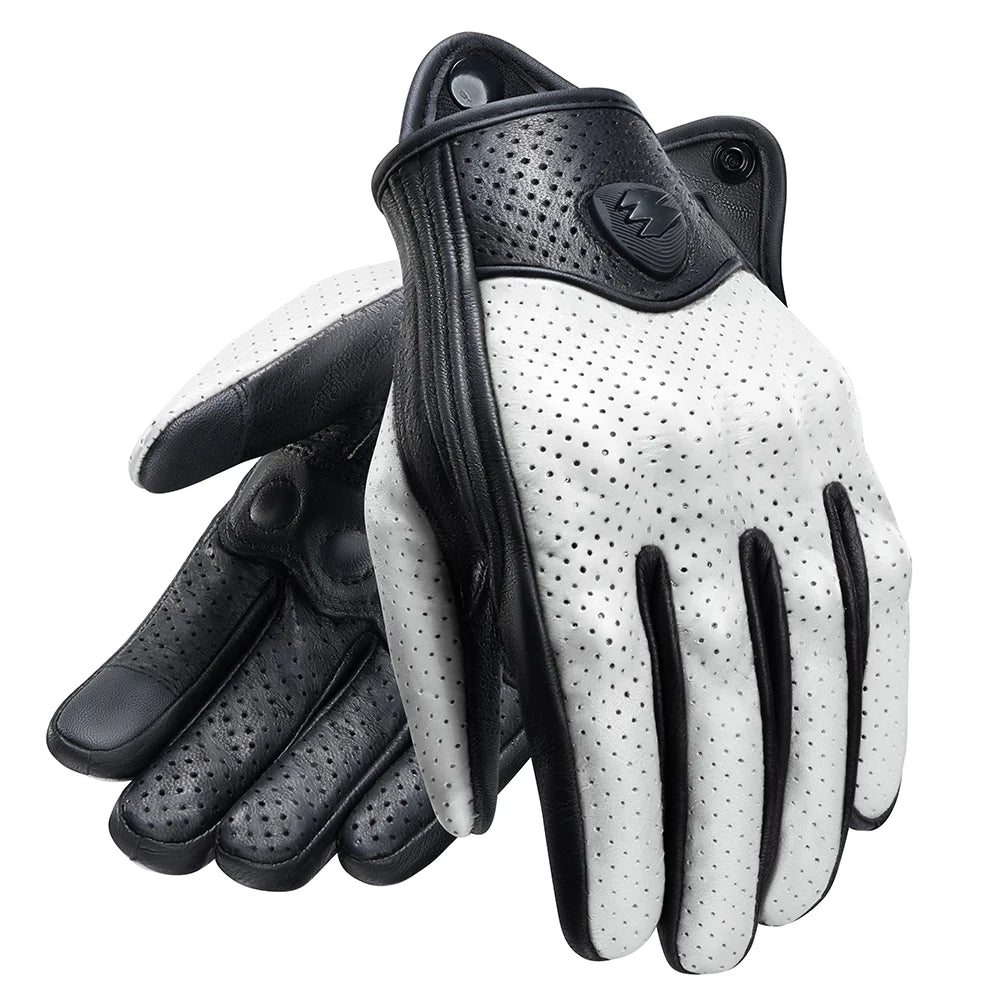 Retro Leather Motorcycle Gloves 