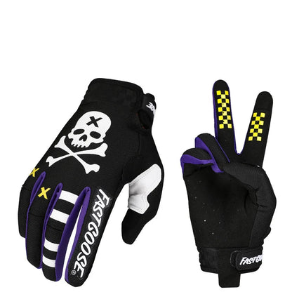 قفازات ركوب الدراجات بجمجمة كاملة الأصابع