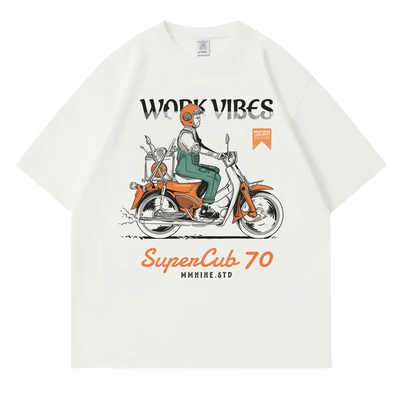 Vintage Motorcycle Summer Cotton Shirt 