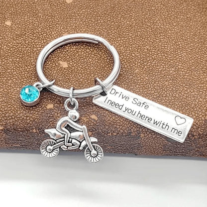 Drive Safe Metal Keychain