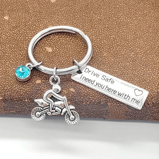 Drive Safe Metal Keychain