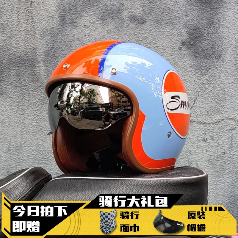 Open Face Half Motorcycle Helmet 