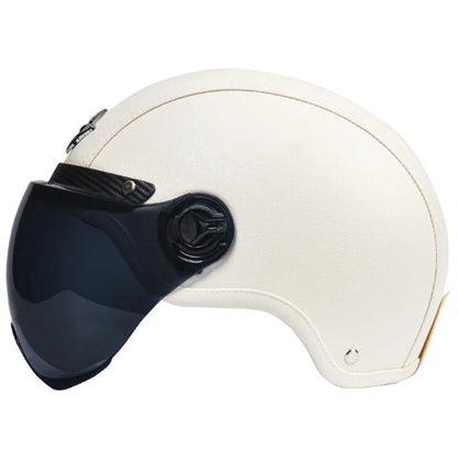 Retro Motorcycle Helmets with Bubble Lens 