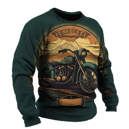 Motorcycle Vintage Long Sleeve Shirt 