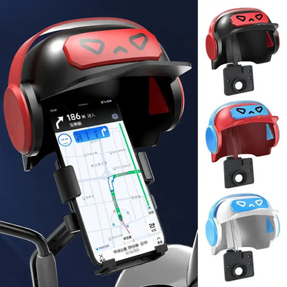 Cartoon Helmet Motorcycle Mobile Phone Holder