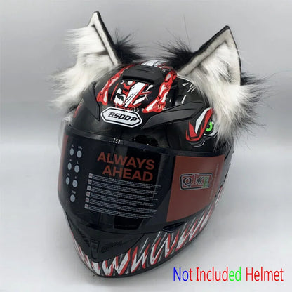 Décor de casque en peluche oreilles 