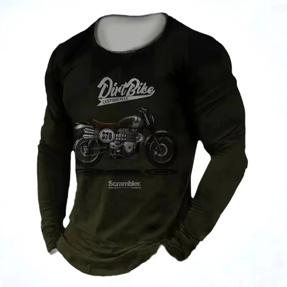 Vintage Motorcycle Long Sleeve Shirt 