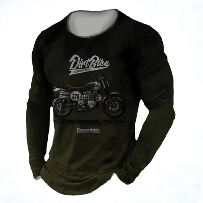Vintage Motorcycle Long Sleeve Shirt 