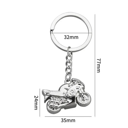 Vintage Motorcycle Riding Keychain 