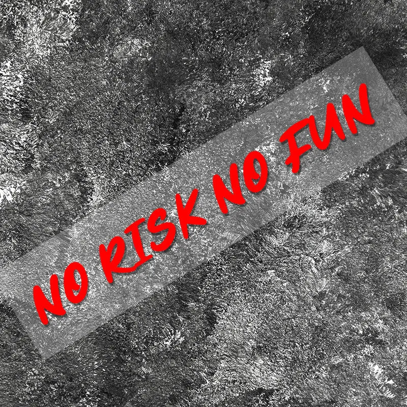 No Risk No Fun" สติ๊กเกอร์ติดหมวกกันน็อค