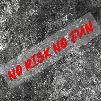 No Risk No Fun" สติ๊กเกอร์ติดหมวกกันน็อค