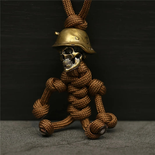 Paracord Skull Soldier Keychain 
