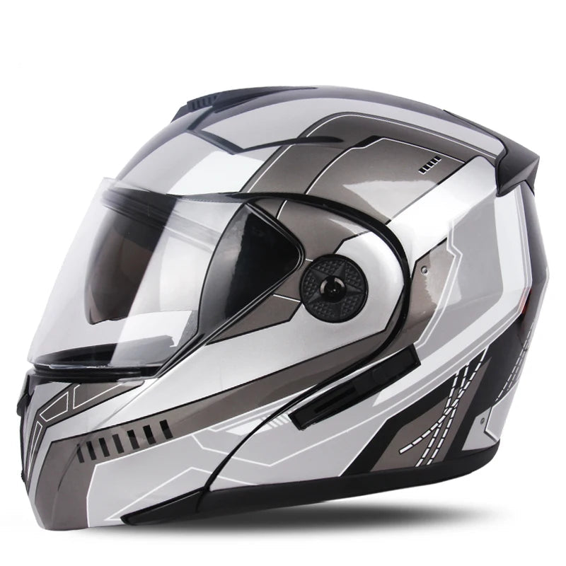 Racing Motobiker Flip-Up Helmet 