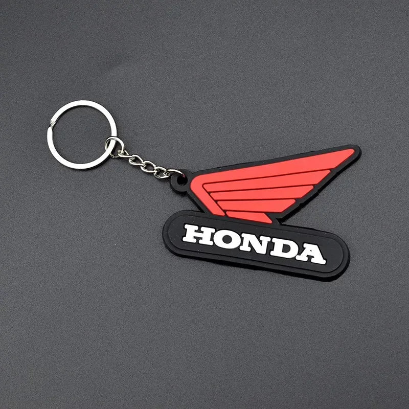 Schlüsselanhänger mit Motorrad-Emblem aus Leder