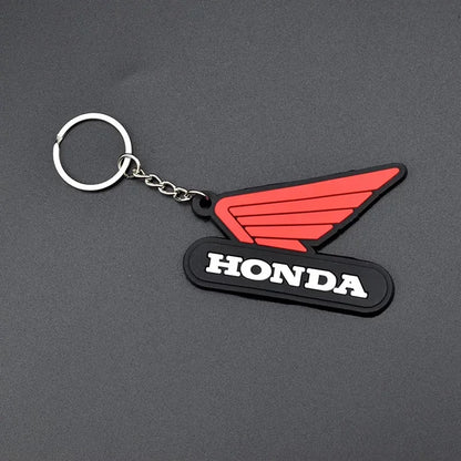 Schlüsselanhänger mit Motorrad-Emblem aus Leder