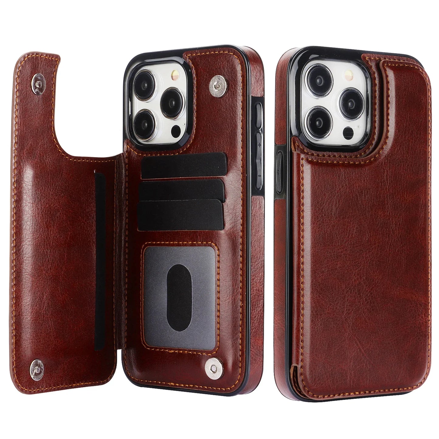 Leather Wallet iPhone Case 