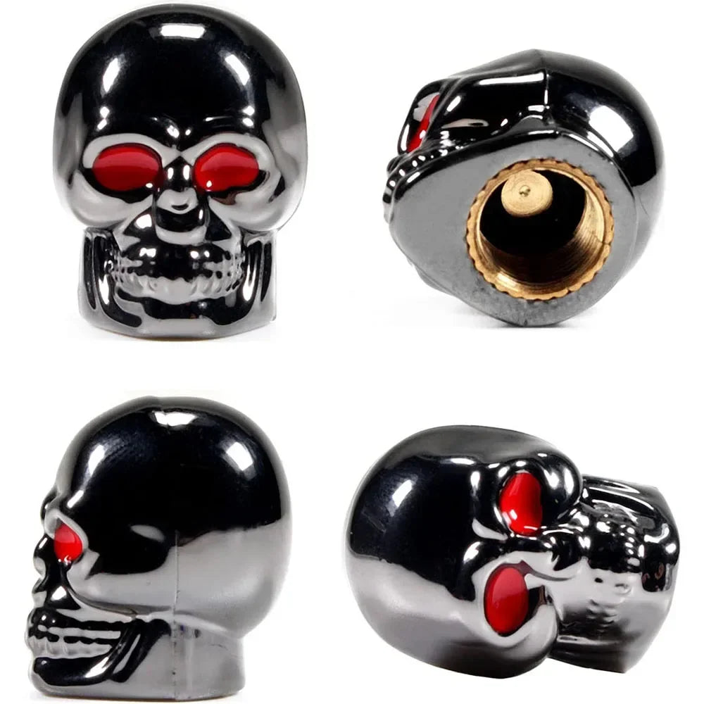 4Pcs Skull Valve Stem Caps 