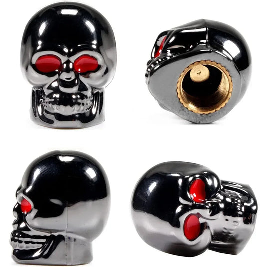 4Pcs Skull Valve Stem Caps 