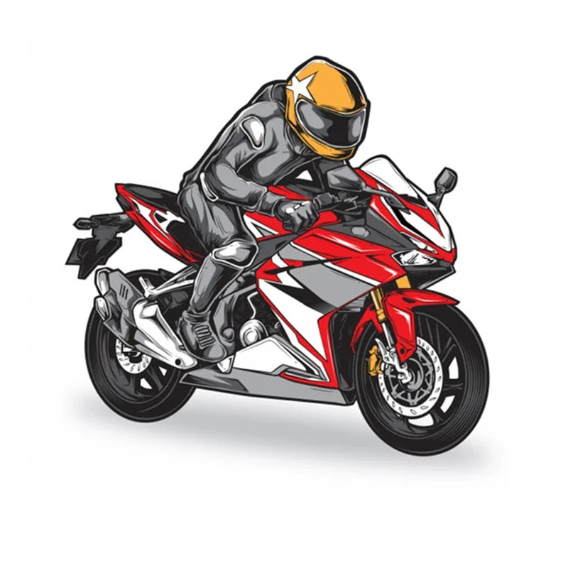 Adesivos de ação para motociclistas