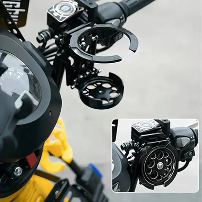 Foldable Motorcycle Handlebar Cup Holder – Universal Drink Bracket for 18–33mm Bars