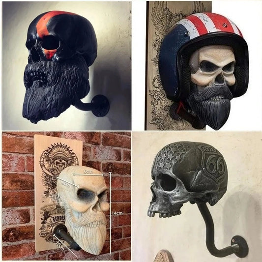 Skull Helmet Holder Wall Decor 