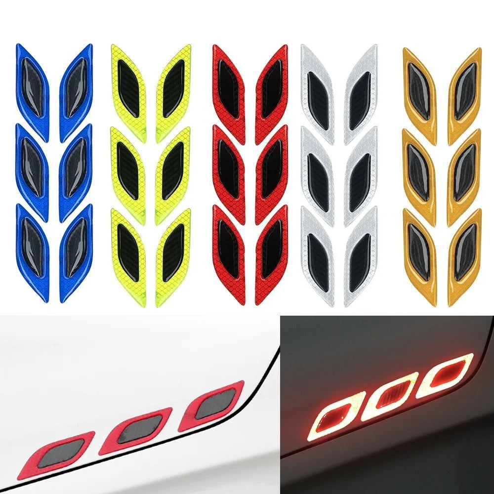 6pcs/Set Reflective Stickers Anti-Scratch