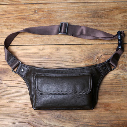 Men's Genuine Leather Waist Bag 