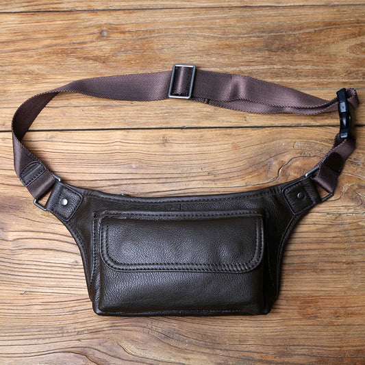 Men's Genuine Leather Waist Bag 