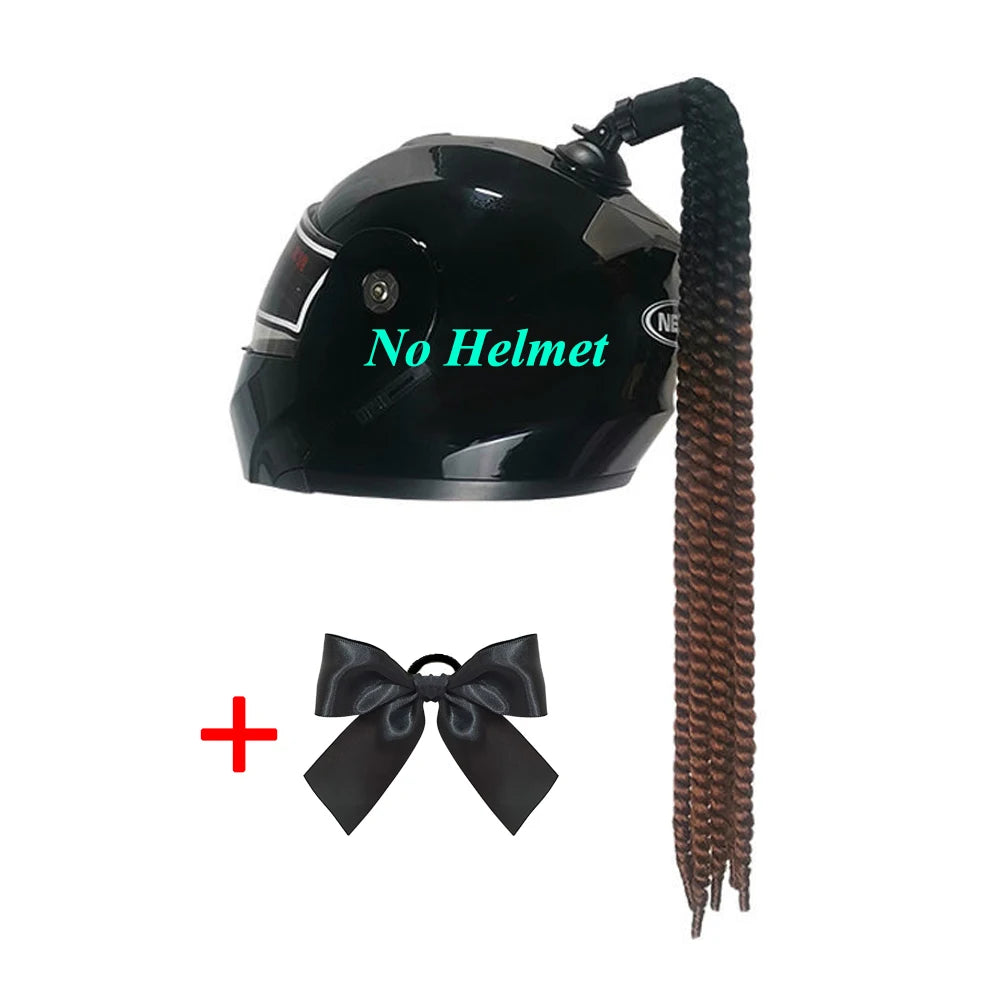 Punk Motorcycle Helmet Braids 