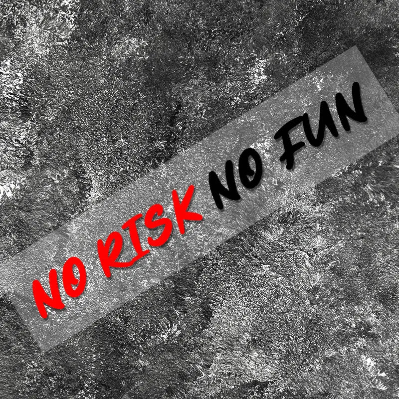 No Risk No Fun" สติ๊กเกอร์ติดหมวกกันน็อค