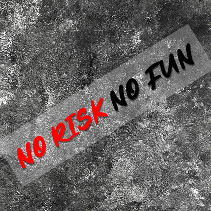 No Risk No Fun" สติ๊กเกอร์ติดหมวกกันน็อค