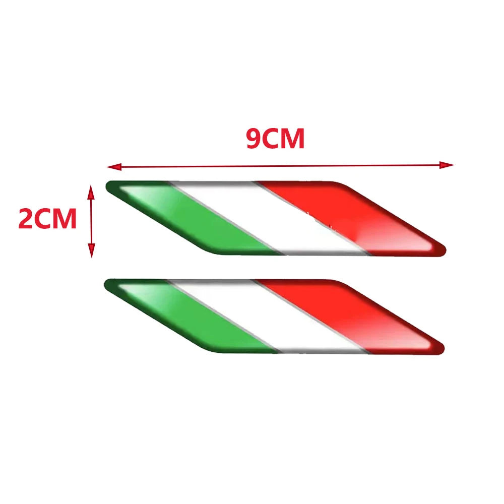 3D Reflective Italy Flag Emblem 