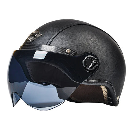 Retro Motorcycle Helmets with Bubble Lens 