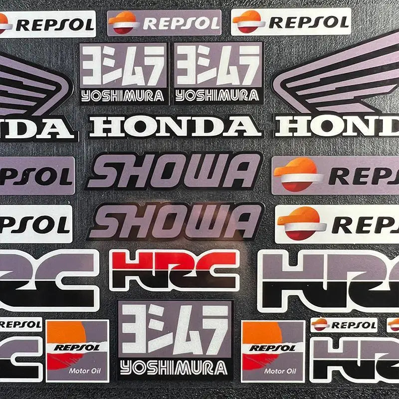 Colección de calcomanías de carreras premium