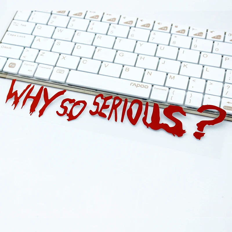 WHY SO SERIOUS Motorcycle Sticker 
