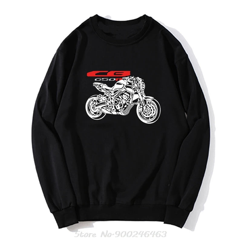 Sweat à capuche en coton pour moto CBR 