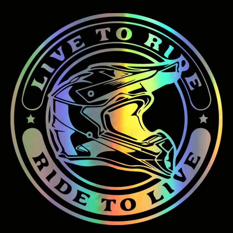“Live to Ride, Ride to Live” Helmet Sticker 
