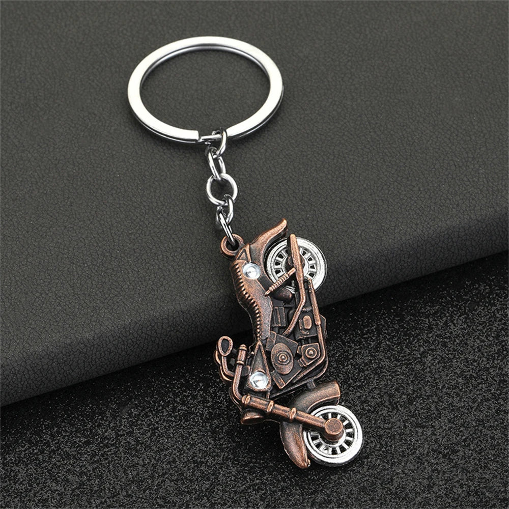 Vintage Motorcycle Keychain 