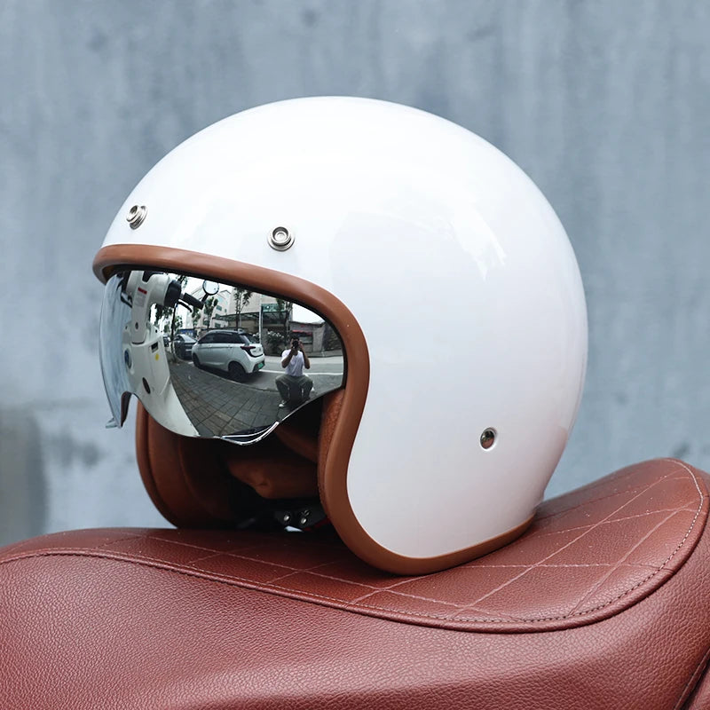 Retro Open Face Motorcycle Helmet 
