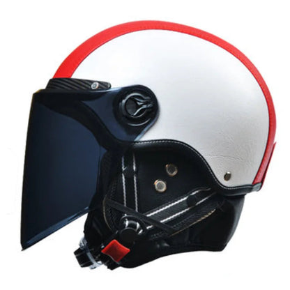 Retro Motorcycle Helmets with Bubble Lens 