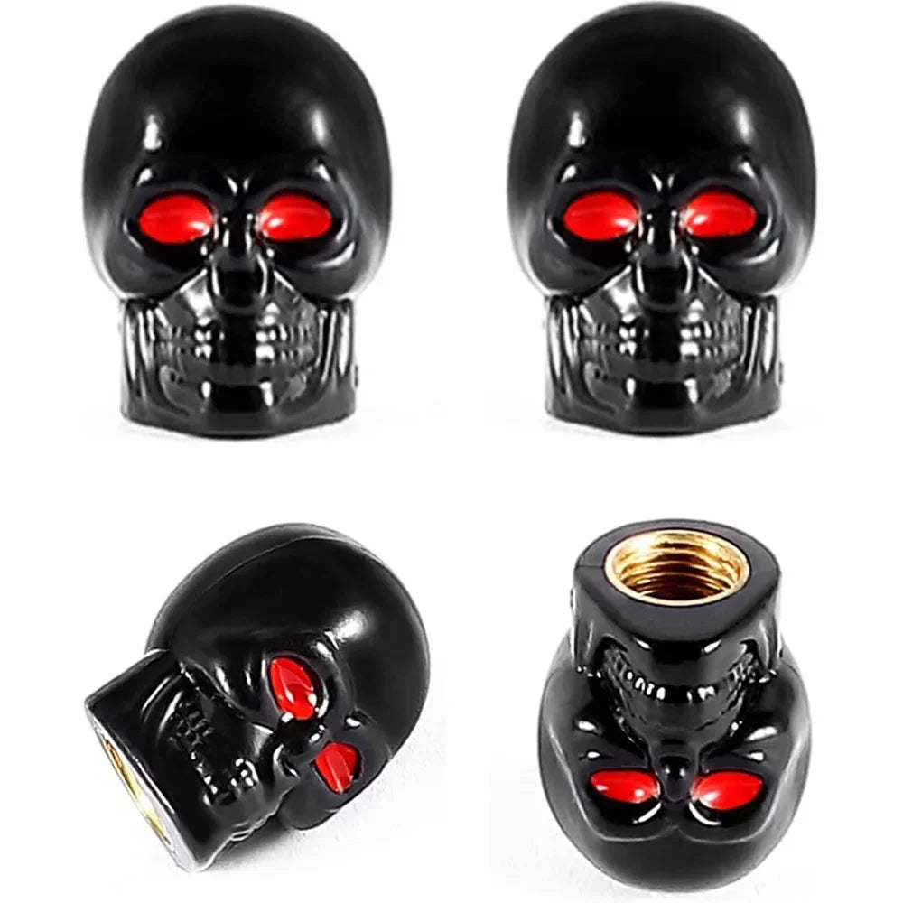 4Pcs Skull Valve Stem Caps 
