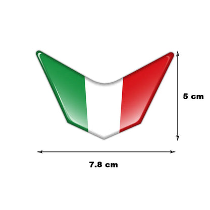 3D Reflective Italy Flag Emblem 