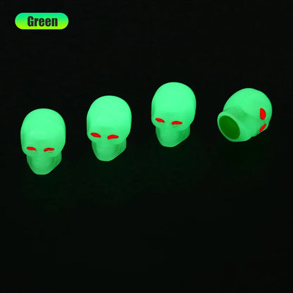 Universal Skull Luminous Valve Caps