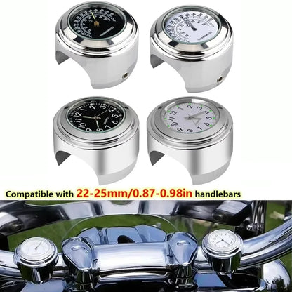 Motorcycle Handlebar Clock & Thermometer 