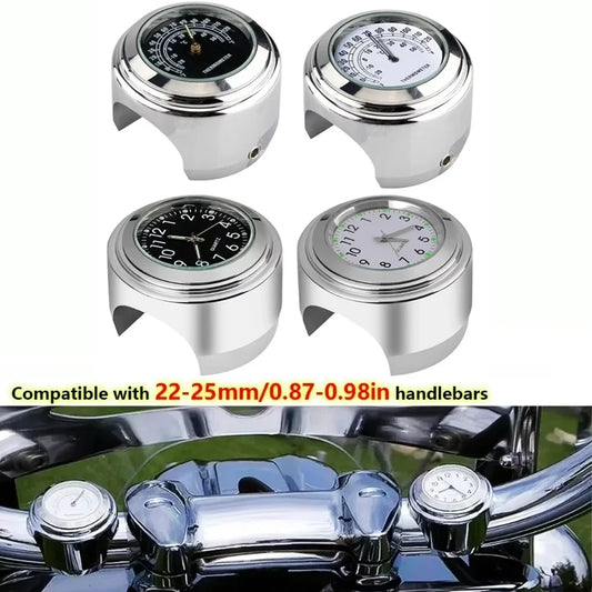 Motorrad -Lenkeruhr und Thermometer 