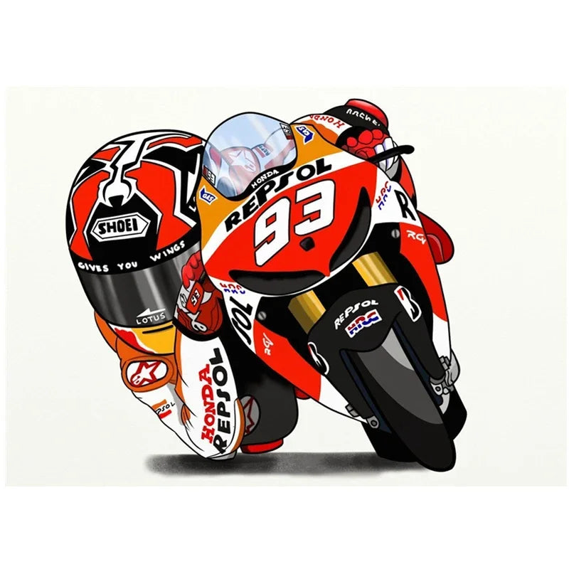 Adesivos de ação para motociclistas