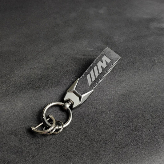M Performance Suede Leather Keychain 
